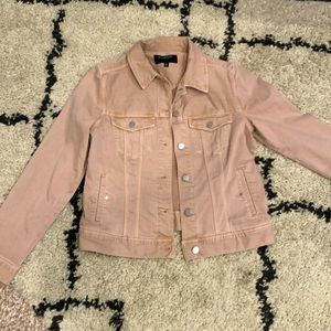 Jean jacket light pink peach color NWOT